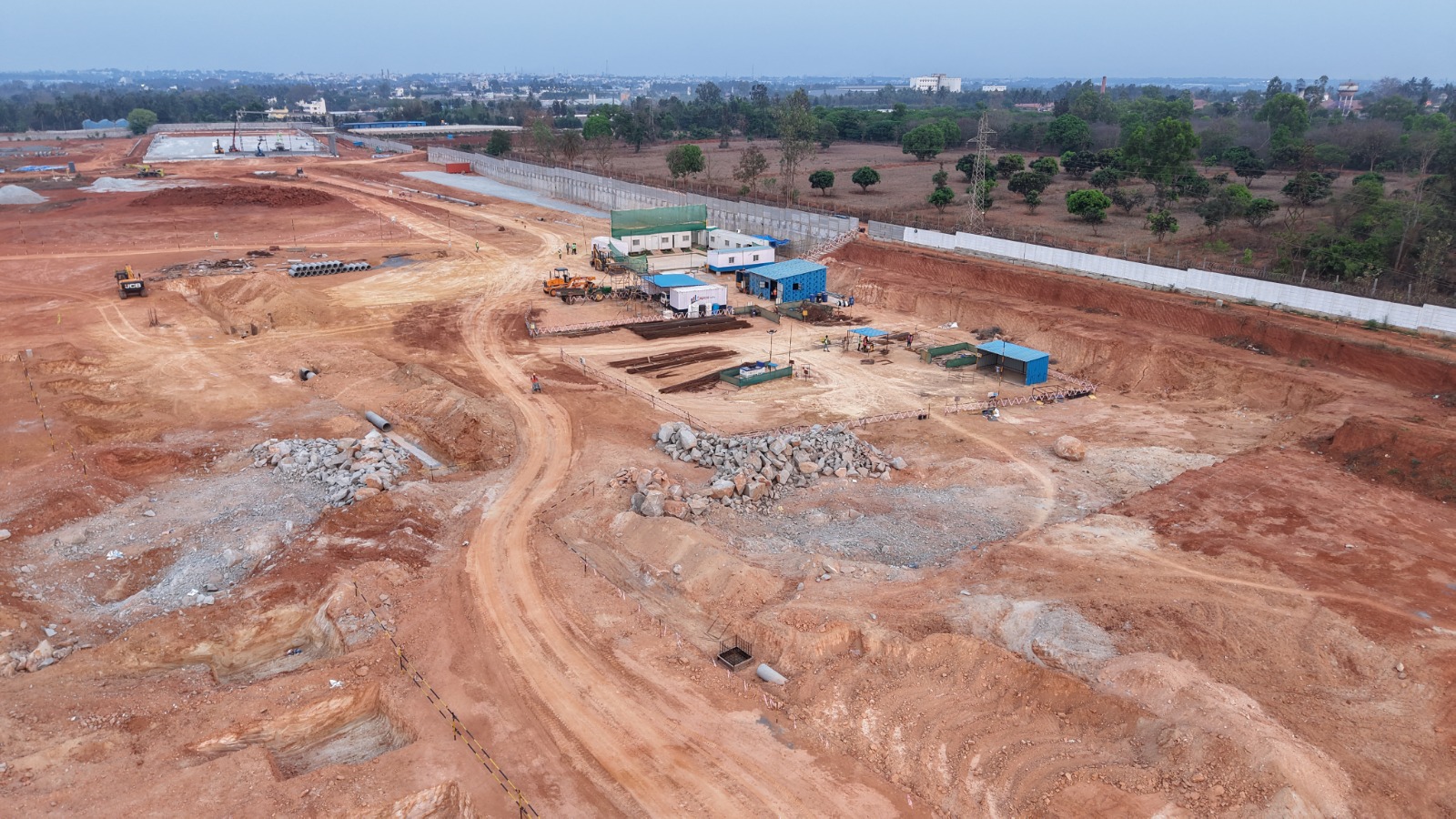 Foundation Works Aerial View