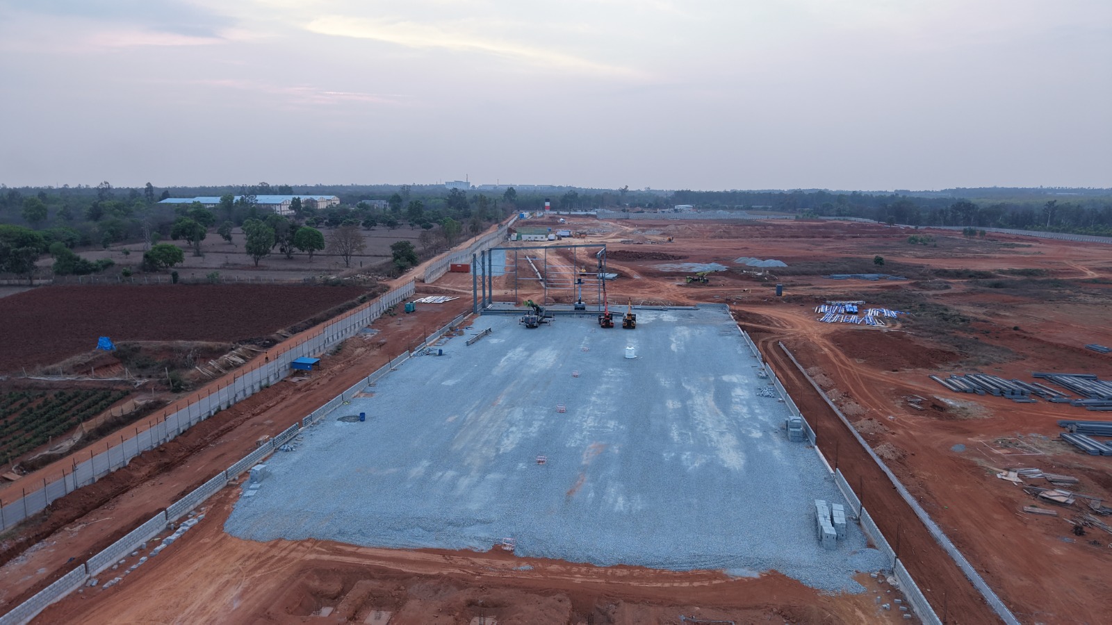 Slab Works with Steel Structure Starting